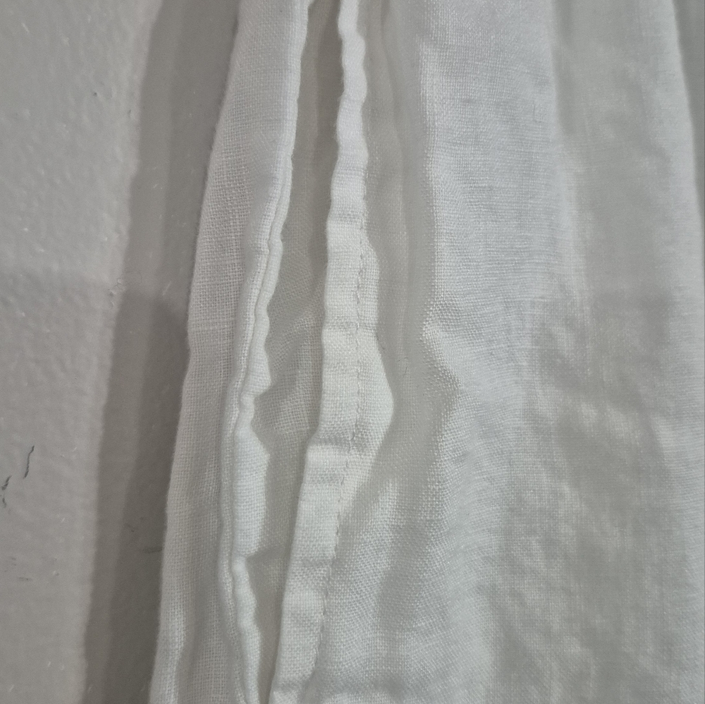 Kenar White Lace Trim Linen Pants Size Medium - Picture 3 of 7